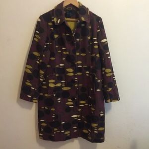 Boden Women's Trench Coat cotton lined Brown Sz 16